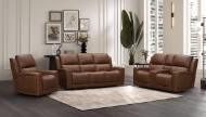 Picture of PIERCE LEATHER POWER RECLINING LOVESEAT WITH POWER HEADRESTS, LUMBAR AND CONSOLE