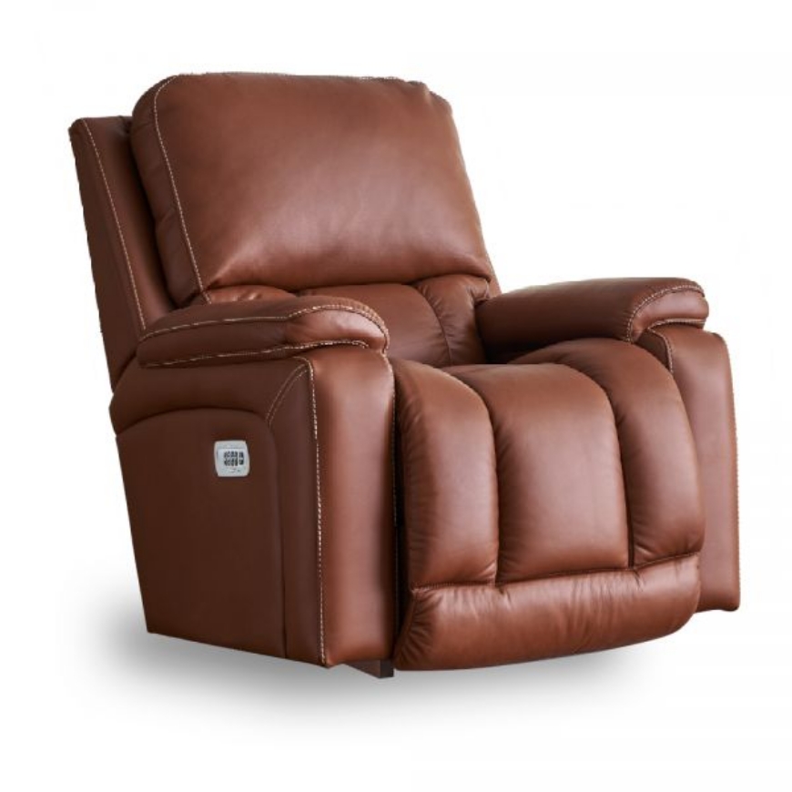 Picture of GREYSON POWER LEATHER RECLINER ROCKING RECLINER WITH POWER HEADREST AND LUMBAR