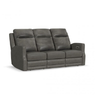 Picture of MAXWELL LEATHER POWER RECLINING SOFA WITH POWER HEADRESTS AND LUMBAR